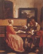 Gabriel Metsu A Man and a Woman Seated by a Virginal